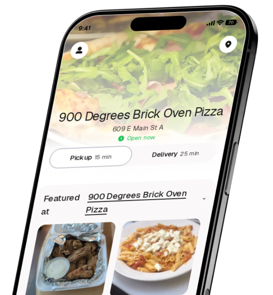 900 Degrees Brick Oven Pizza app preview